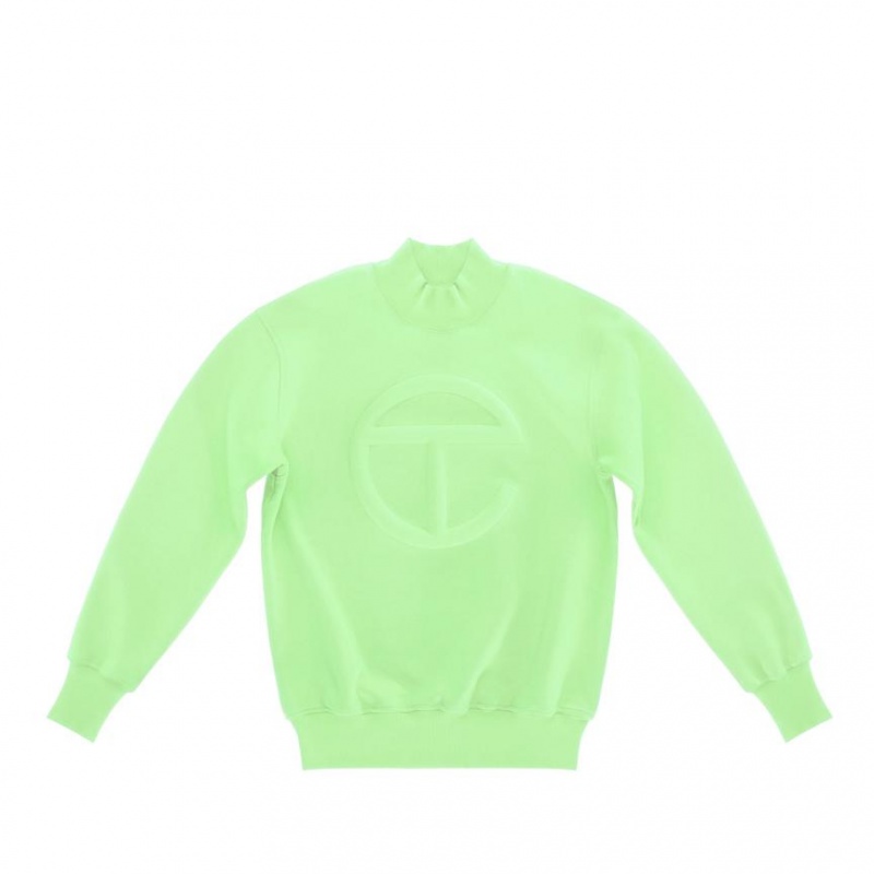 Telfar Embossed Mockneck Hoodie Mintgroen | NLQZ3206