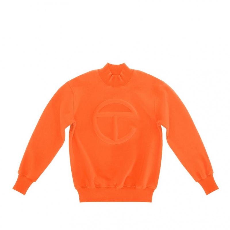 Telfar Embossed Mockneck Hoodie Oranje | NLNB3208