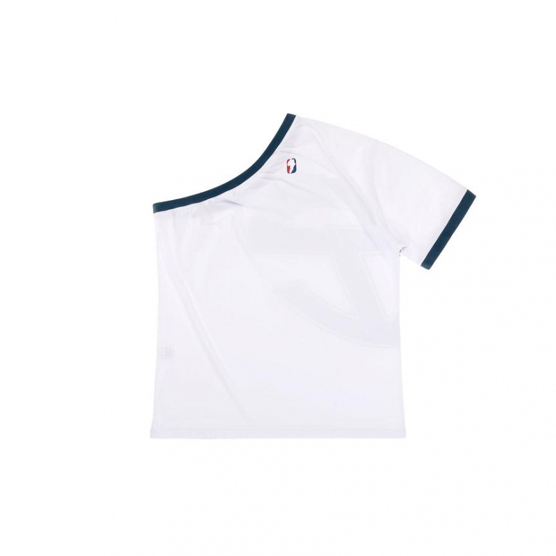 Telfar Half T-shirts Wit Donkerblauw | NLWY3418