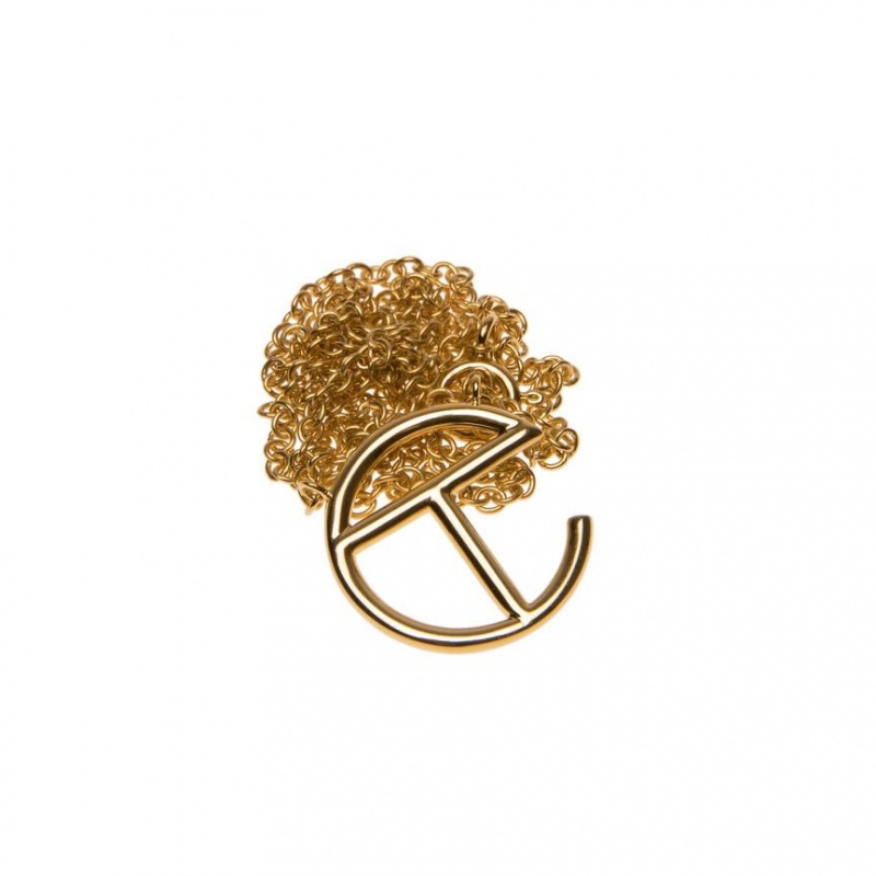 Telfar Jewelry Logo Pendant Oorbellen Goud | NLSO3142