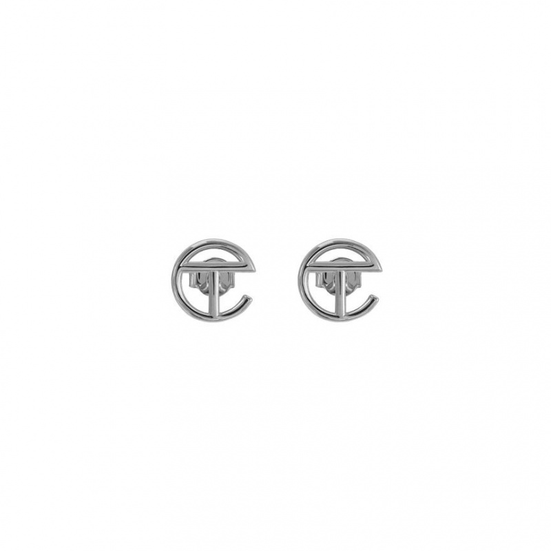 Telfar Jewelry Logo Stud Oorbellen Zilver | NLFM3140