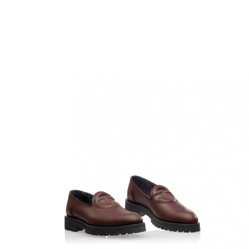 Telfar Logo Loafers Chocola | NLSO3512