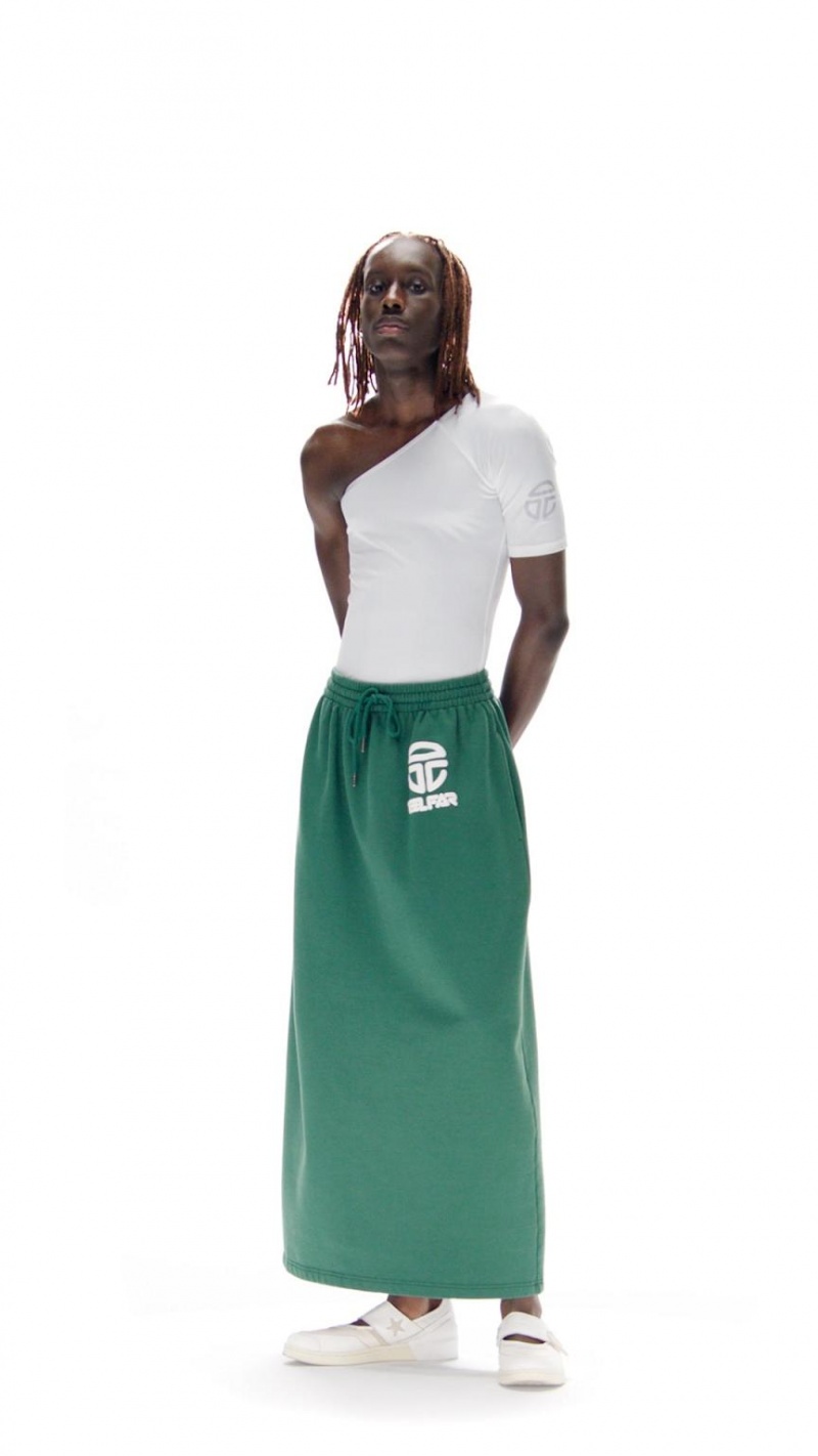 Telfar Long Sweat Rok Donkergroen | NLFM3353