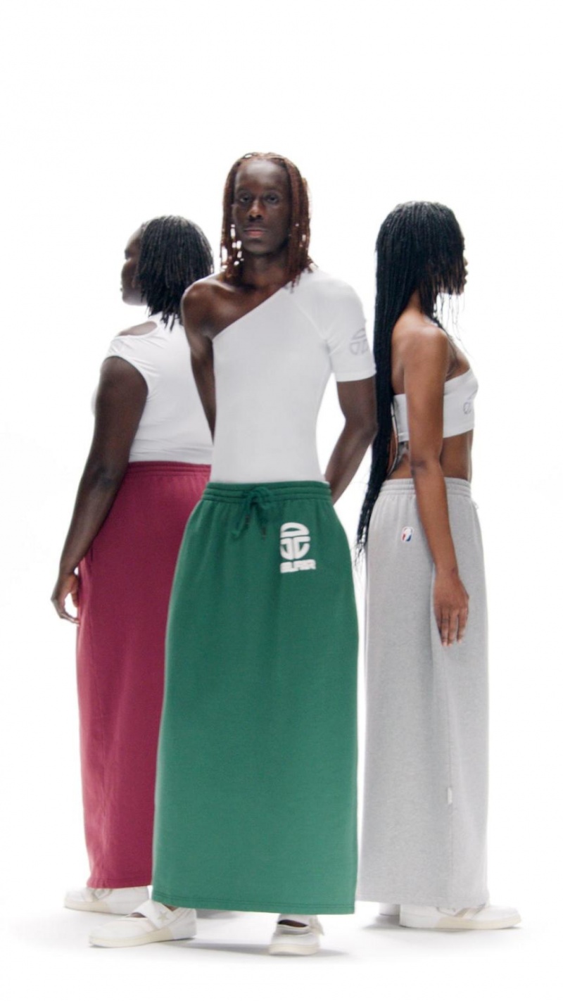 Telfar Long Sweat Rok Donkergroen | NLFM3353