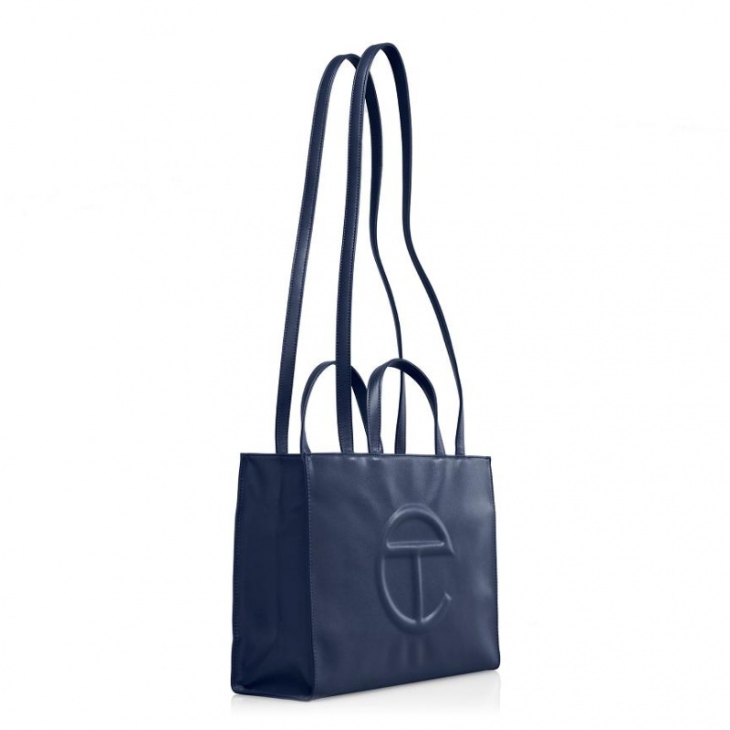 Telfar Medium Shopper Tas Donkerblauw | NLIS3672