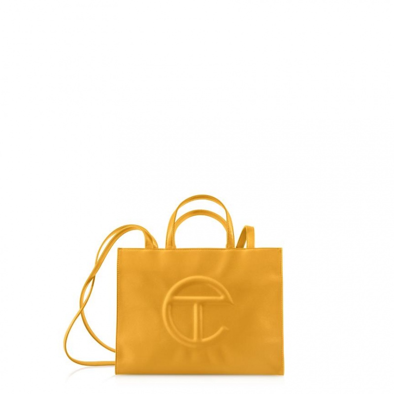 Telfar Medium Shopper Tas Mosterdgeel | NLRW3624