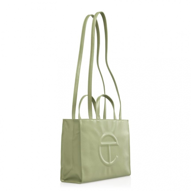 Telfar Medium Shopper Tas Olijfgroen | NLAP3642