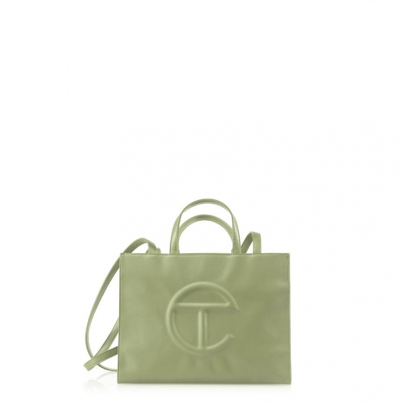 Telfar Medium Shopper Tas Olijfgroen | NLAP3642