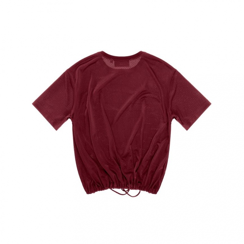 Telfar Mesh Drawstring T-shirts Bordeaux | NLGL3423