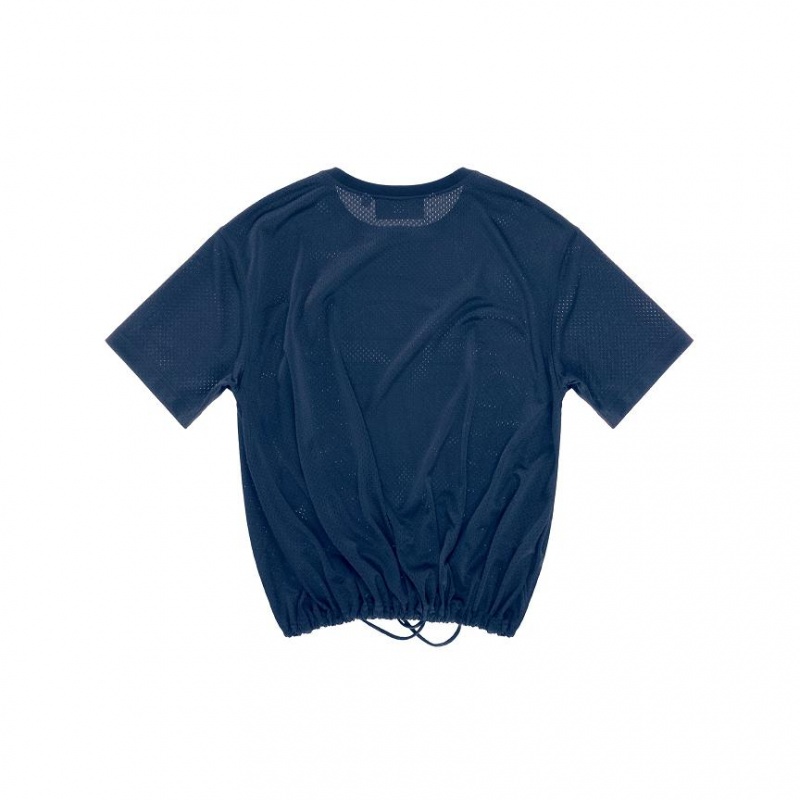 Telfar Mesh Drawstring T-shirts Donkerblauw | NLHK3422