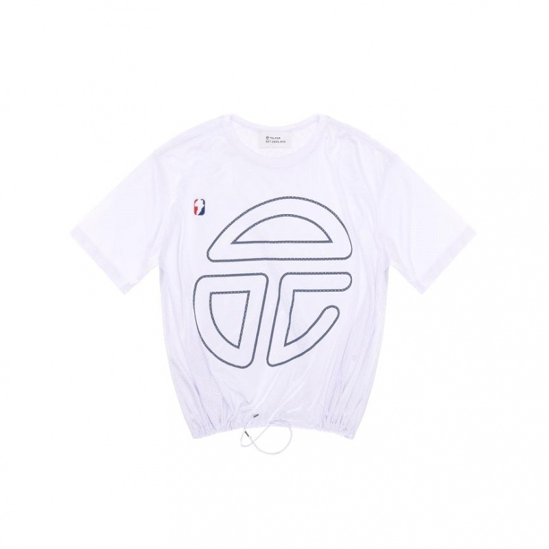 Telfar Mesh Drawstring T-shirts Wit | NLNB3421