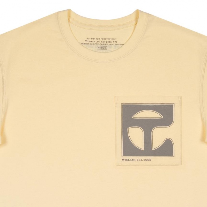 Telfar Monogram Pocket T-shirts Wit | NLKI3401