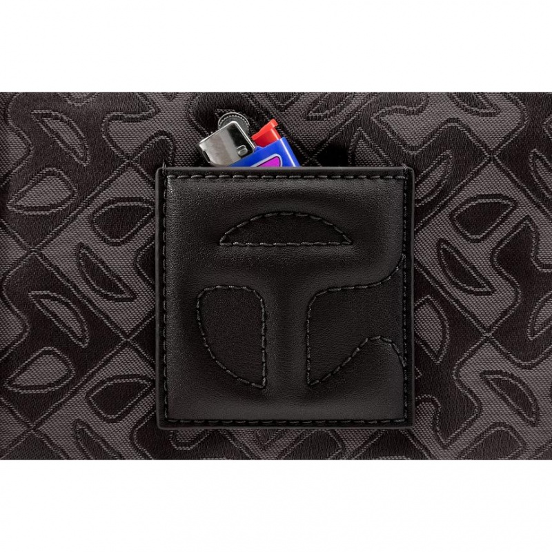 Telfar Monogram Small Jacquard Tassen Zwart | NLQZ3548