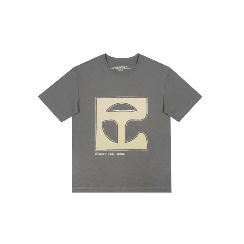 Telfar Monogram T-shirts Grijs | NLNB3394