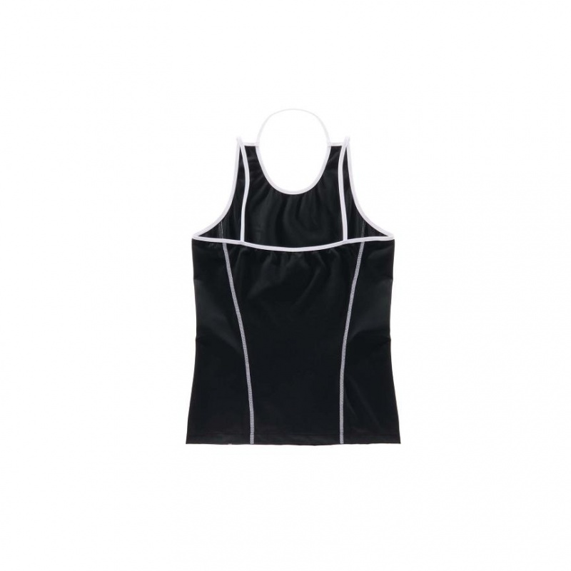 Telfar Performance Halter Tanktop Zwart | NLFM3431