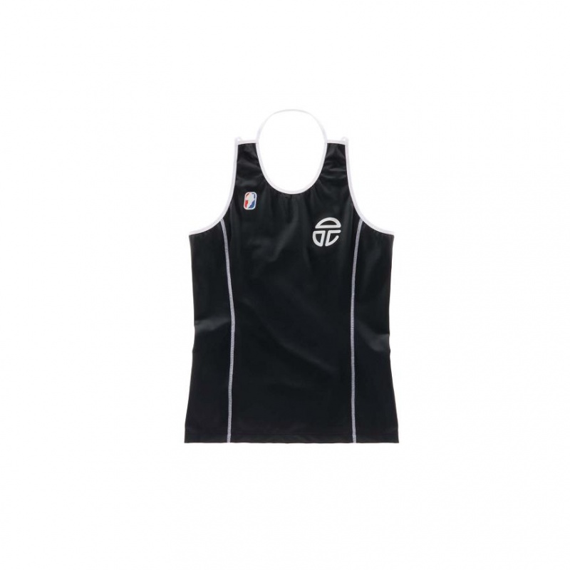 Telfar Performance Halter Tanktop Zwart | NLFM3431