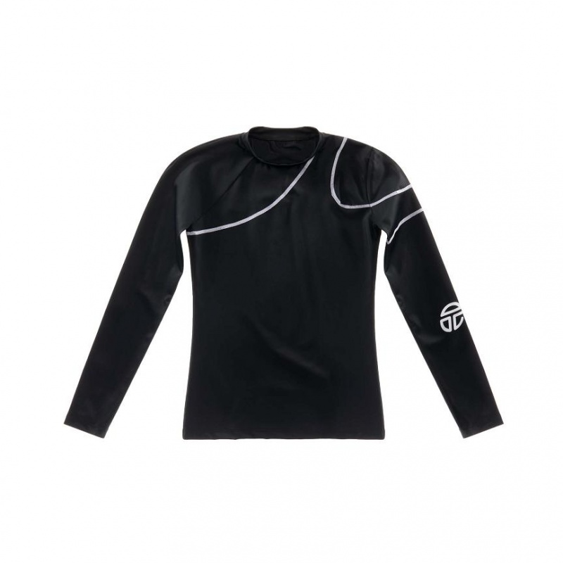 Telfar Performance Long Sleeve T-shirts Zwart Zwart | NLYU3387