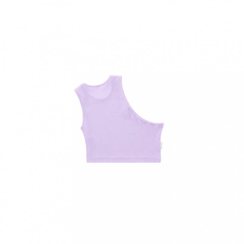 Telfar Rib Knits Cropped Half Tanktop Lavendel | NLUT3490