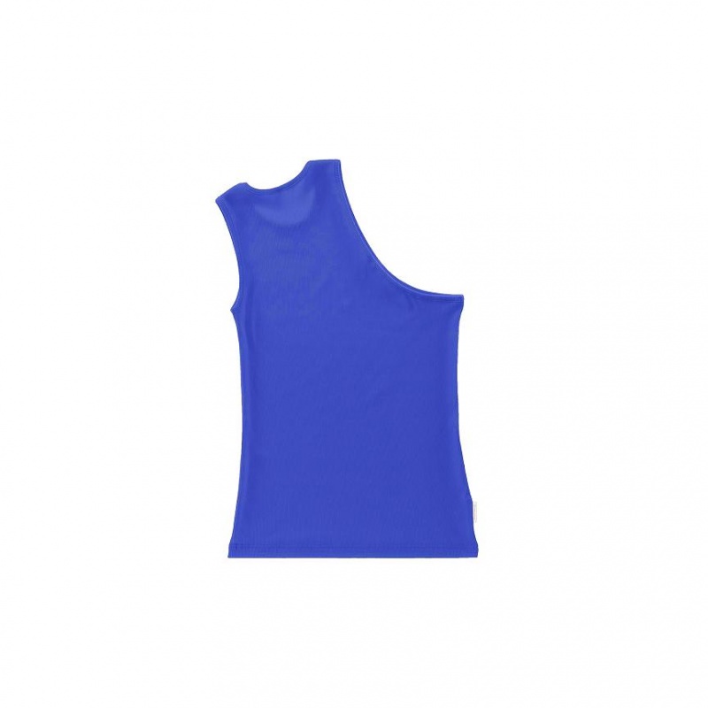 Telfar Rib Knits Half Tanktop Blauw | NLWY3495