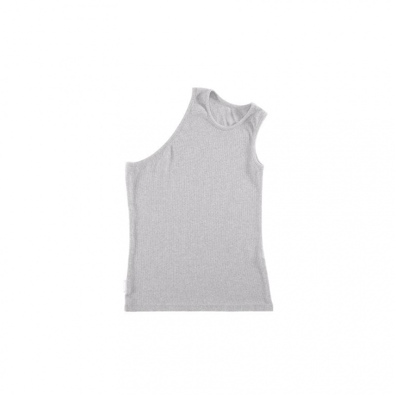 Telfar Rib Knits Half Tanktop Grijs | NLYU3439