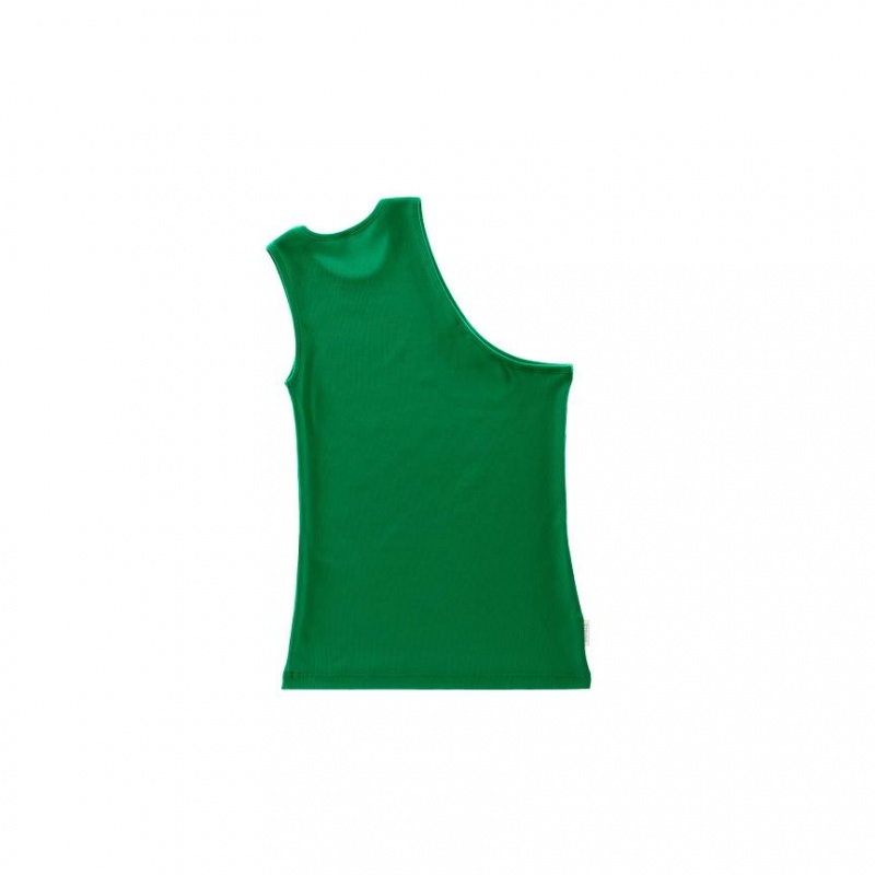 Telfar Rib Knits Half Tanktop Groen | NLTV3467