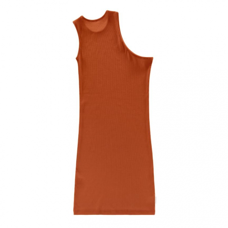 Telfar Rib Knits Half Tunic Tanktop Bruin | NLLH3452