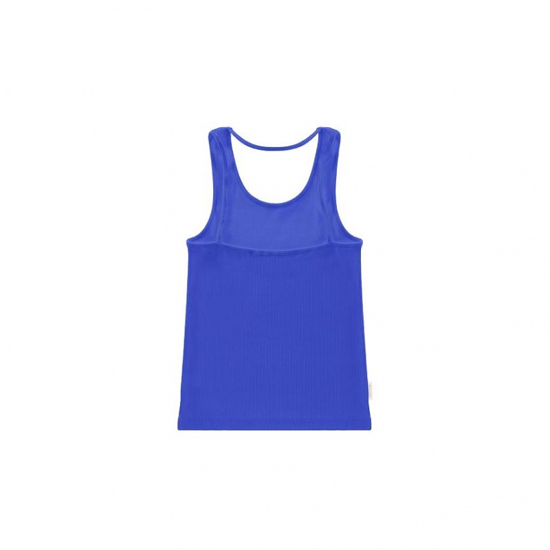 Telfar Rib Knits Halter Tanktop Blauw | NLMA3497