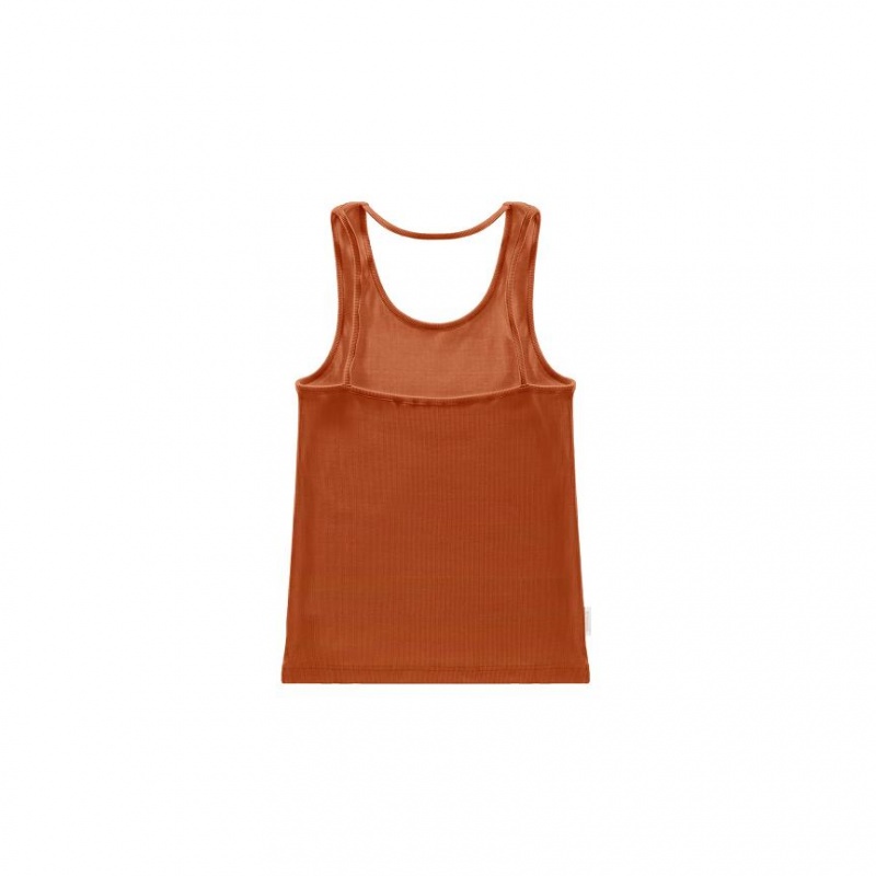 Telfar Rib Knits Halter Tanktop Bruin | NLKI3453