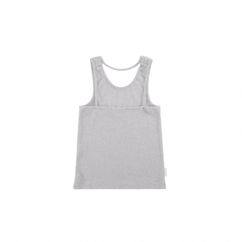 Telfar Rib Knits Halter Tanktop Grijs | NLRW3441