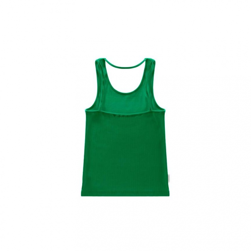 Telfar Rib Knits Halter Tanktop Groen | NLEX3469