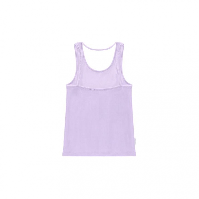 Telfar Rib Knits Halter Tanktop Lavendel | NLRW3493