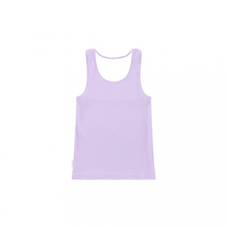 Telfar Rib Knits Halter Tanktop Lavendel | NLRW3493