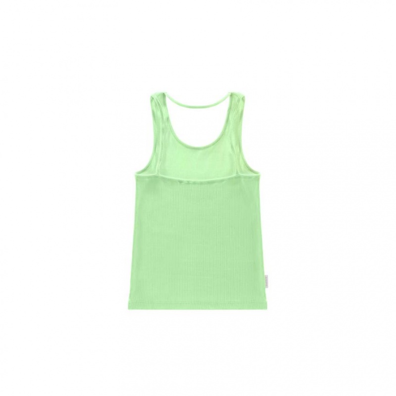 Telfar Rib Knits Halter Tanktop Mintgroen | NLNB3473