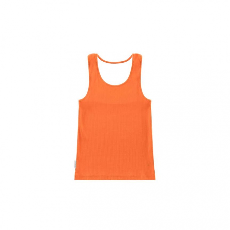 Telfar Rib Knits Halter Tanktop Oranje | NLHK3481