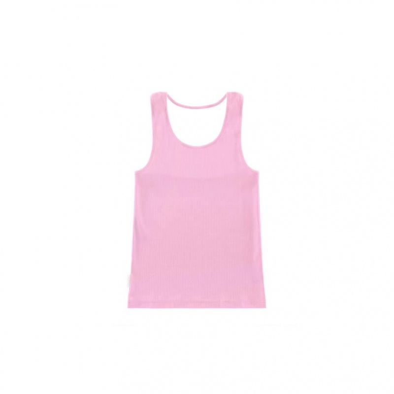 Telfar Rib Knits Halter Tanktop Roze | NLIS3489