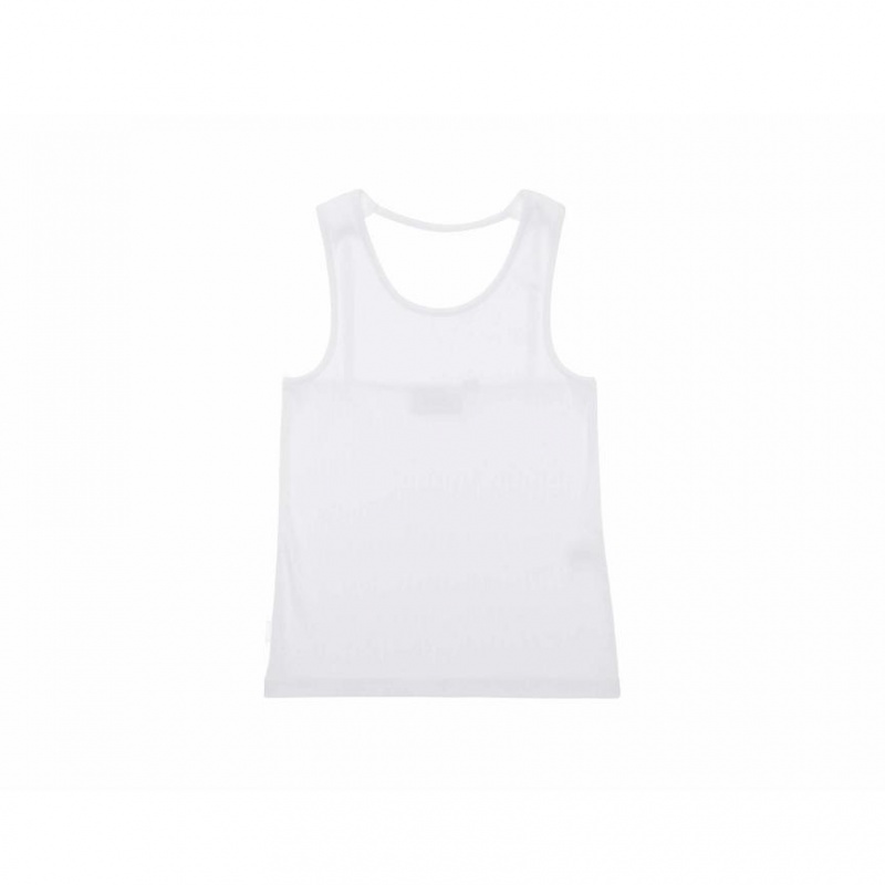 Telfar Rib Knits Halter Tanktop Wit | NLMA3445