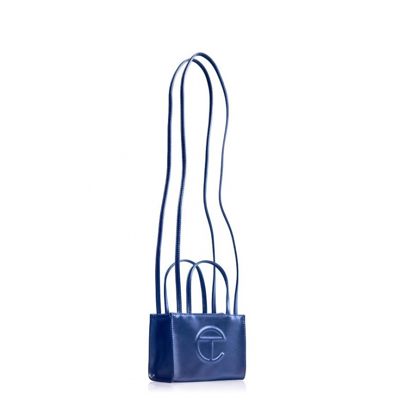 Telfar Small Shopper Tas Diepblauw | NLYU3674