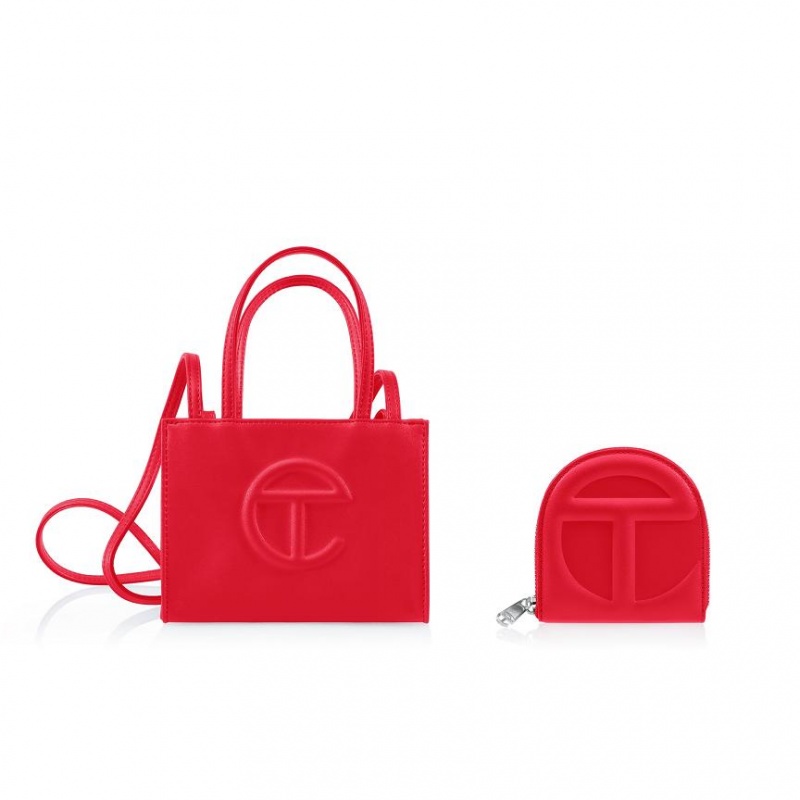 Telfar Small Shopper Tas Rood | NLFM3614