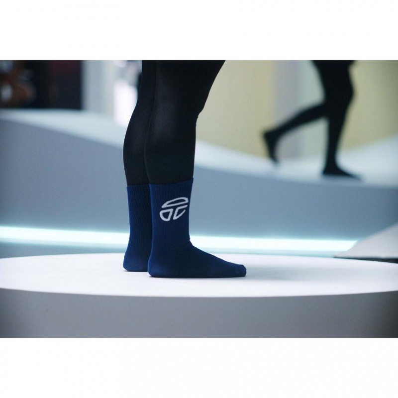 Telfar Socks Atletische Logo I Sokken Donkerblauw | NLHK3164