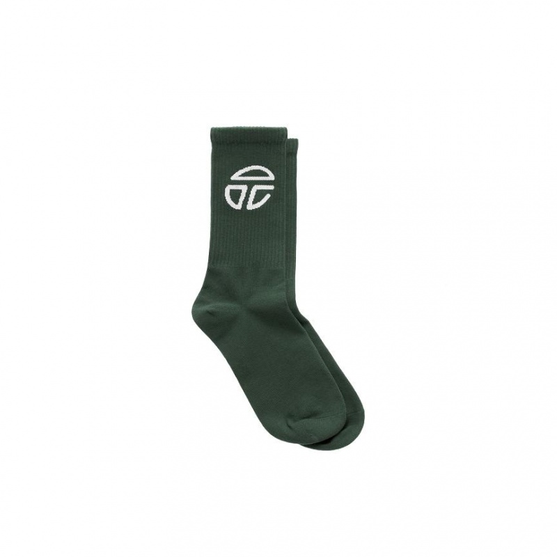 Telfar Socks Atletische Logo L Sokken Donkerolijfgroen | NLLH3161