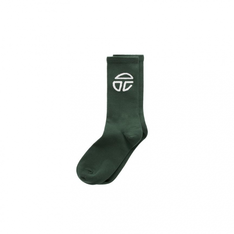 Telfar Socks Atletische Logo L Sokken Donkerolijfgroen | NLLH3161