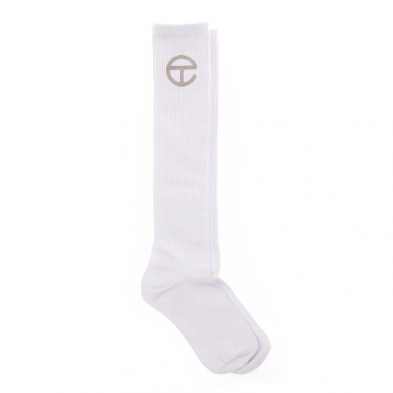 Telfar Socks Logo Sokken Wit | NLMA3154