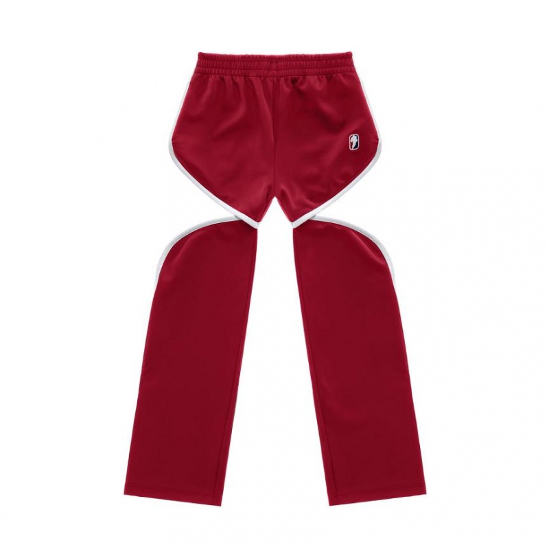 Telfar Thigh Hole Track Broek Bordeaux | NLBC3298