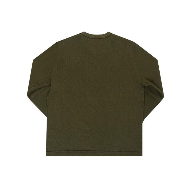 Telfar Thumbhole Thermal T-shirts Olijfgroen | NLXF3398