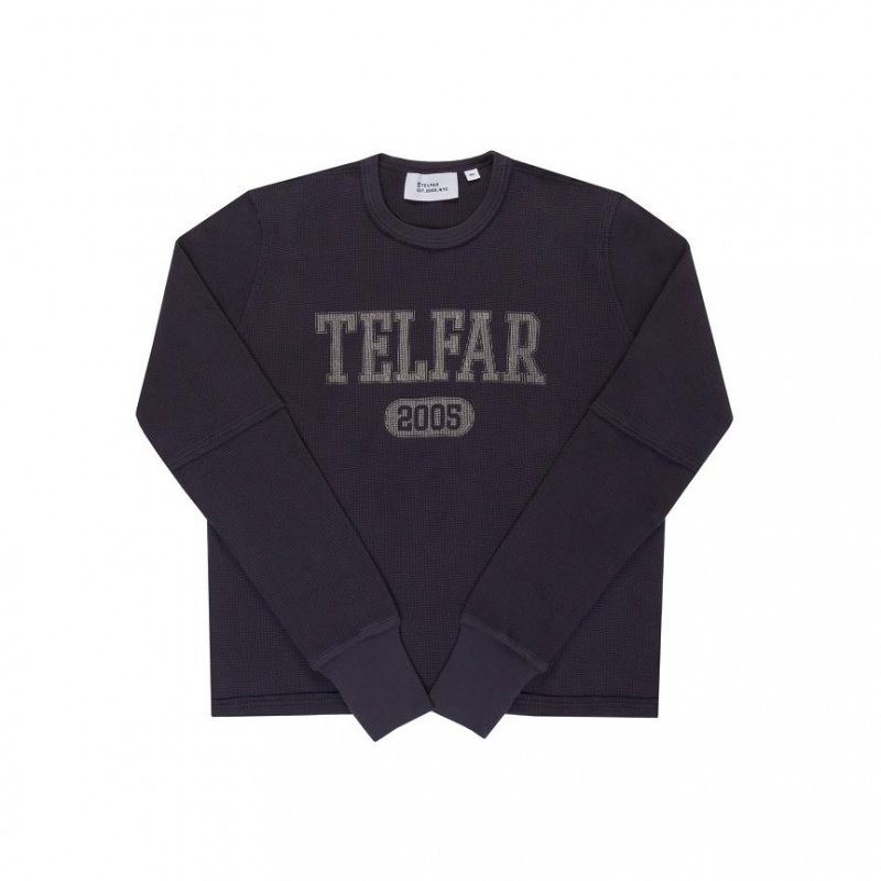 Telfar Thumbhole Thermal T-shirts Zwart | NLCE3397