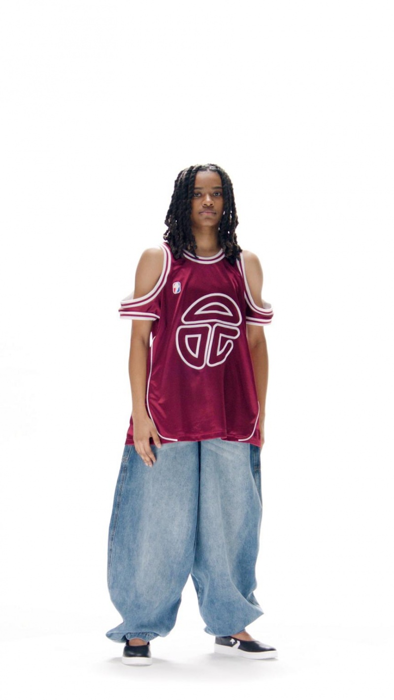 Telfar Triple Jersey T-shirts Bordeaux | NLMA3393