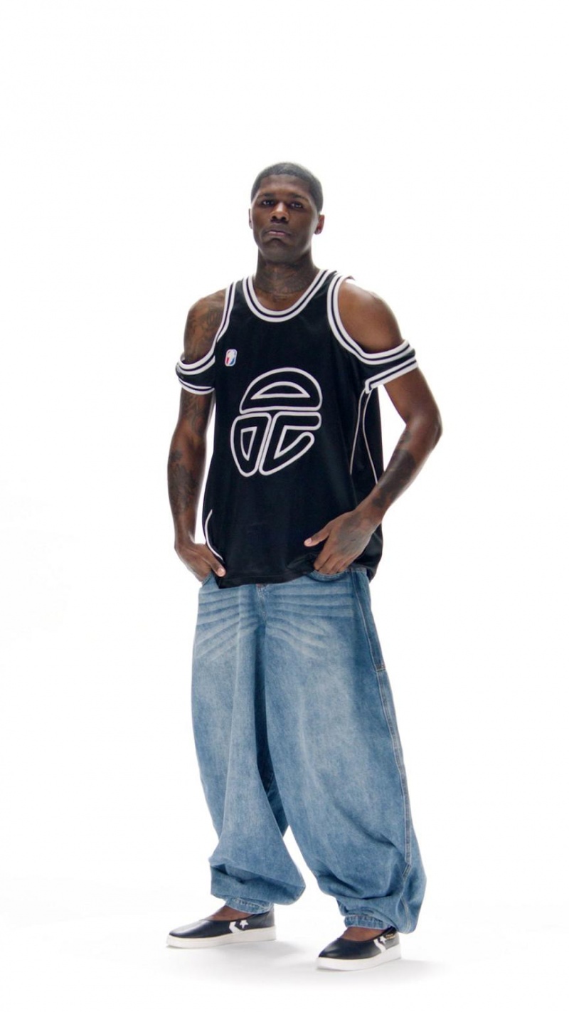 Telfar Triple Jersey T-shirts Zwart | NLFM3424