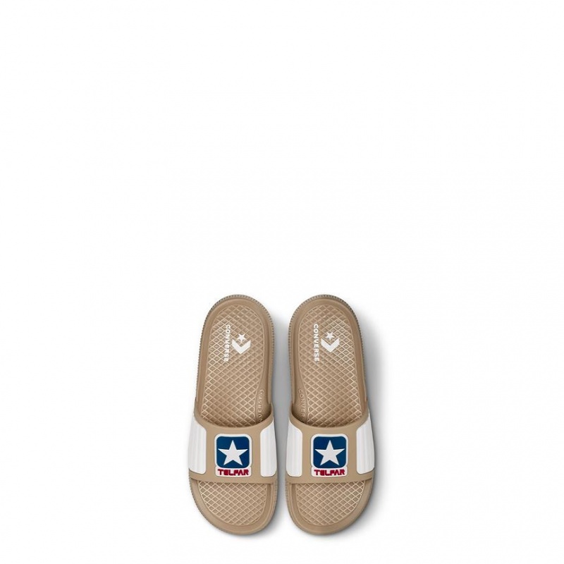 Telfar X Converse Badeslippers Khaki | NLEX3521