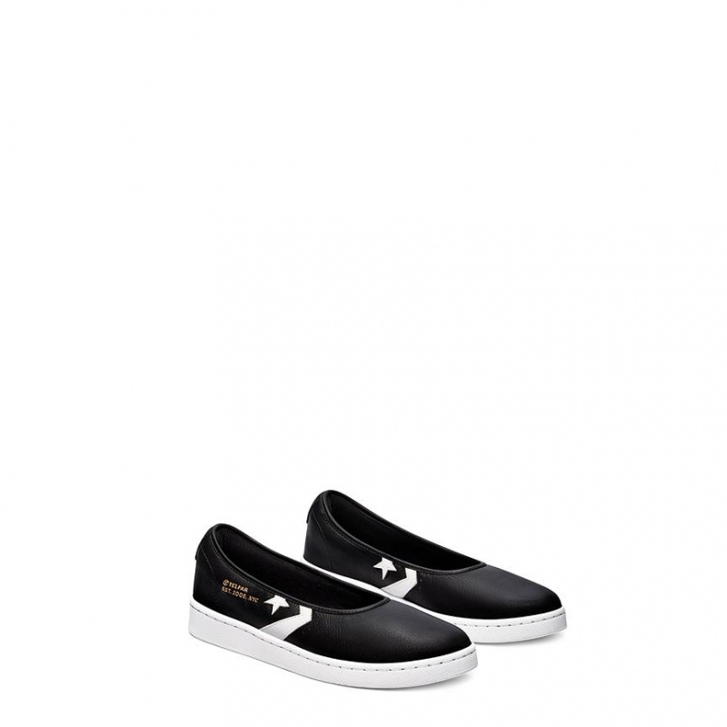 Telfar X Converse Pro Leren Loafers Zwart | NLOR3515