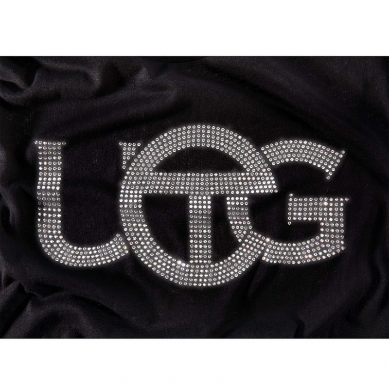 Telfar x UGG Crystal Logo Mockneck T-shirts Zwart | NLHK3404